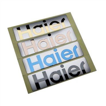 Logo Stiker Nikel Logam Chrome Hitam